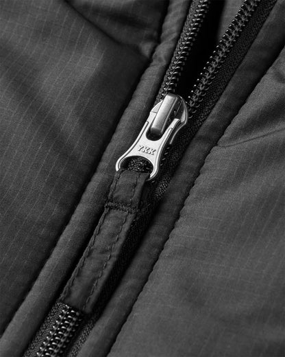 Woodland Hooded 1/2 Zip Polar Fleece - Grey Marl/Khaki - Flatlay