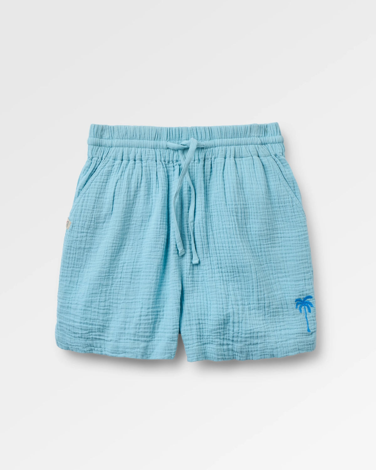 Waveney Cotton Short - Retro Blue  - Flatlay