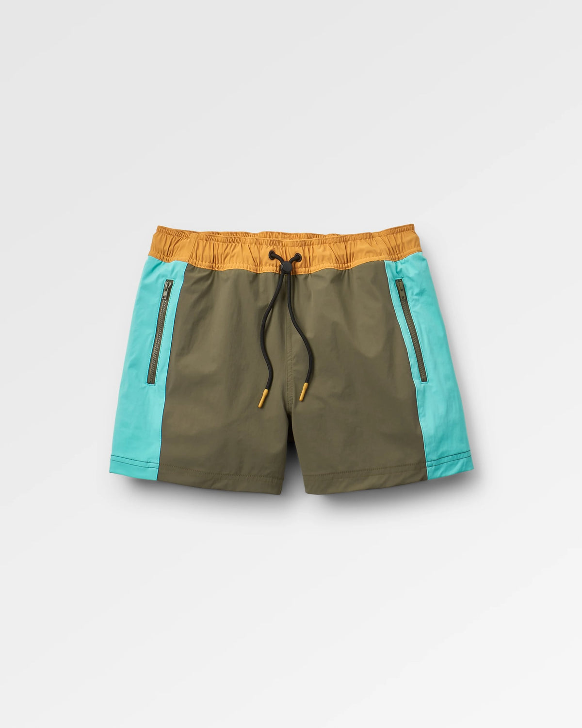 Way Out NetPlus® All Purpose Short - Khaki/Aqua - Flatlay