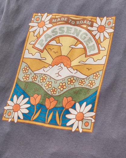 Seasonal Oversized T-Shirt - Charcoal - Flatlay