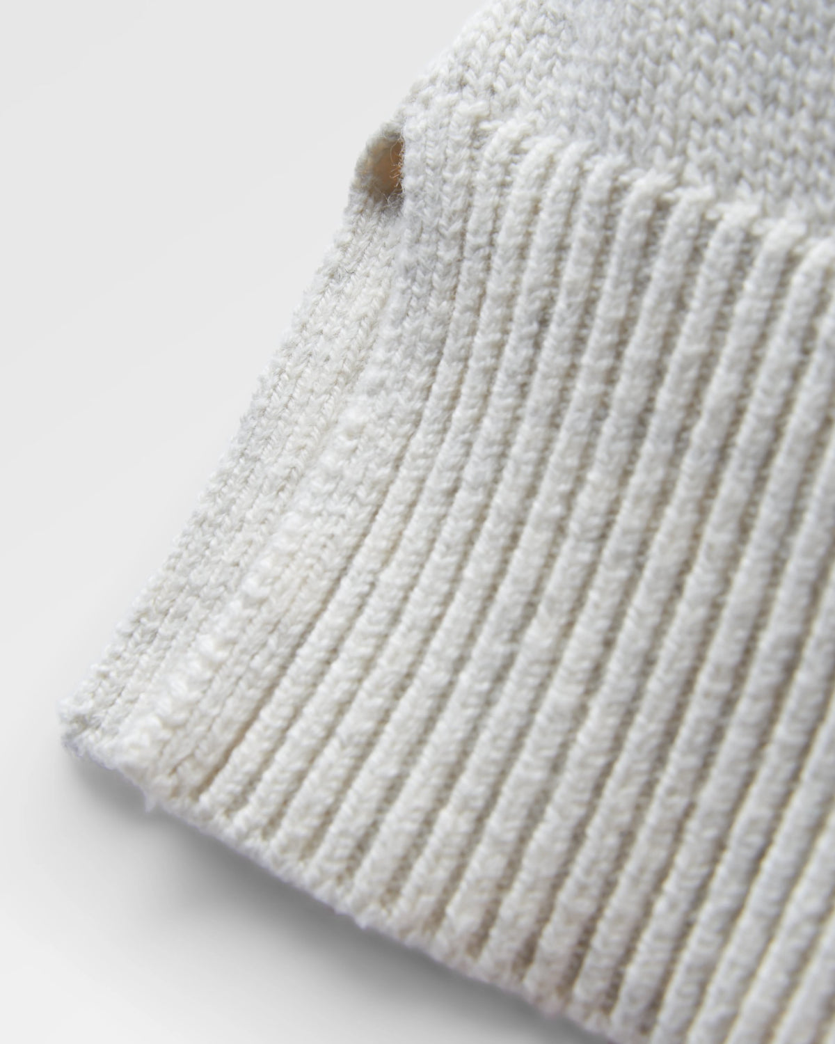 Cove Cotton Knitted Hoodie - Off White - Flatlay