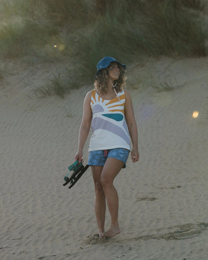 Sunsets Cotton Vest - Marshmallow - Lifestyle