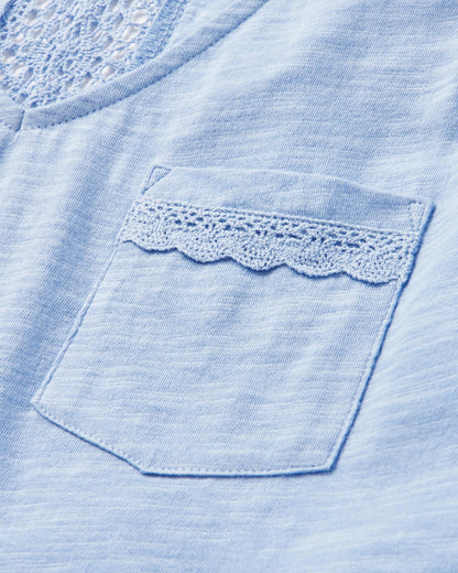 Rivergate Top - Cornflower - Flatlay