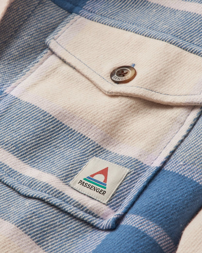 Stella LS Shirt - Provincial Blue Check - Flatlay