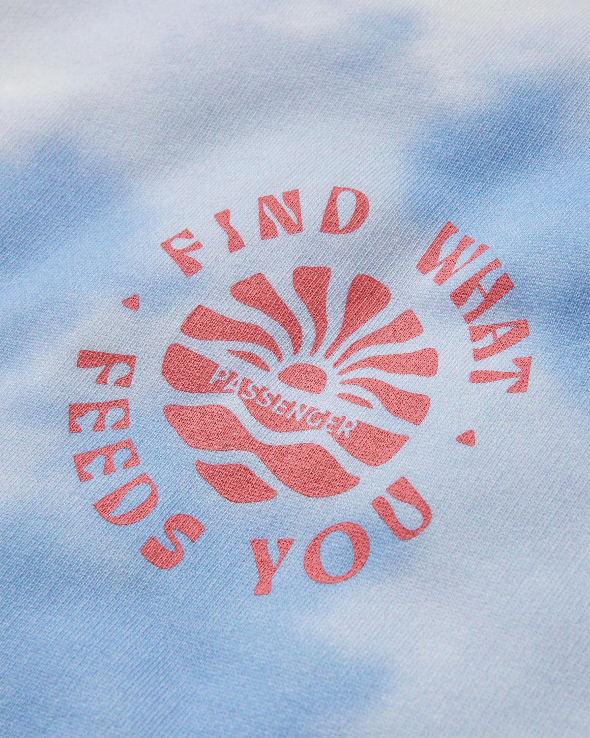 Rediscover Cotton Sweatshirt - Tie Dye Cornflower - Flatlay