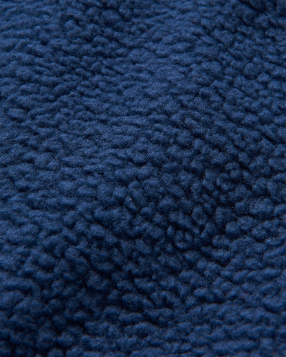 Ventura 1/2 Zip Sherpa Fleece - Rich Navy - Flatlay
