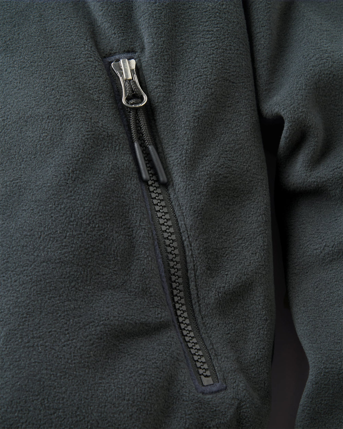 Ayla Micro Polartec® 1/4 Zip Fleece - Black - Flatlay