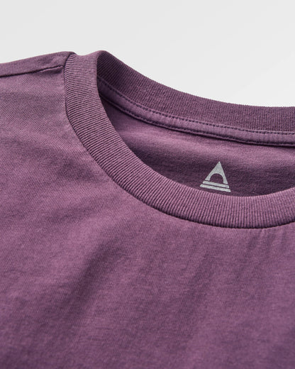Outlook Oversized T-Shirt - Deep Plum - Flatlay