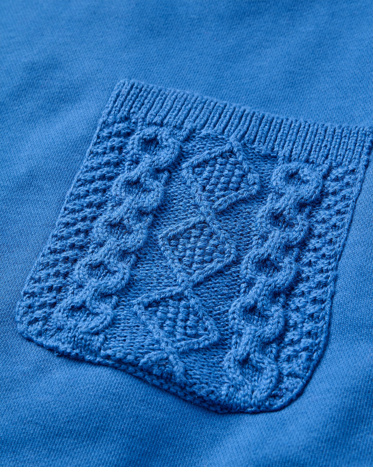Aerial LS Knit Top - Electric Blue - Flatlay