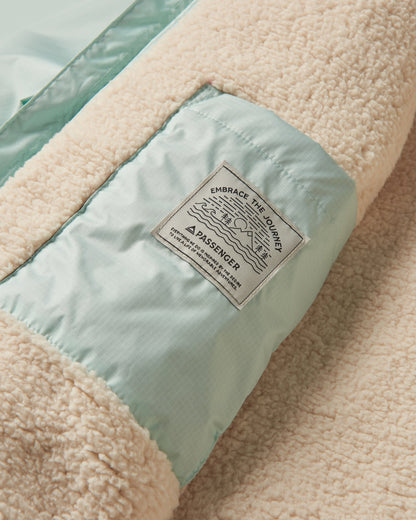 Waves Sherpa Lined Changing Robe - Surf Spray/Deep Sea - Flatlay