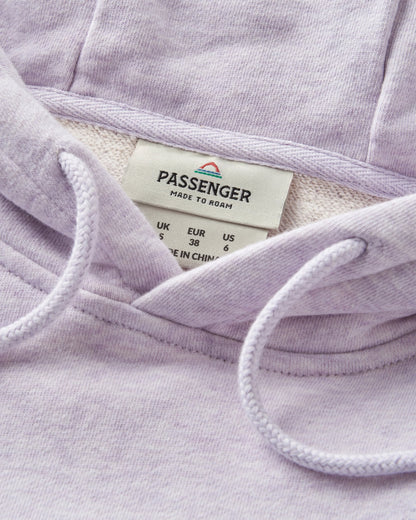 Laidback Cotton Hoodie - Lilac Mist Marl - Flatlay