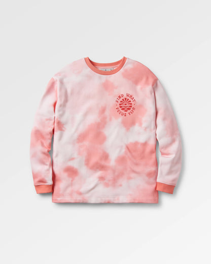 Rediscover Cotton Sweatshirt - Tie Dye Shell Pink - Flatlay