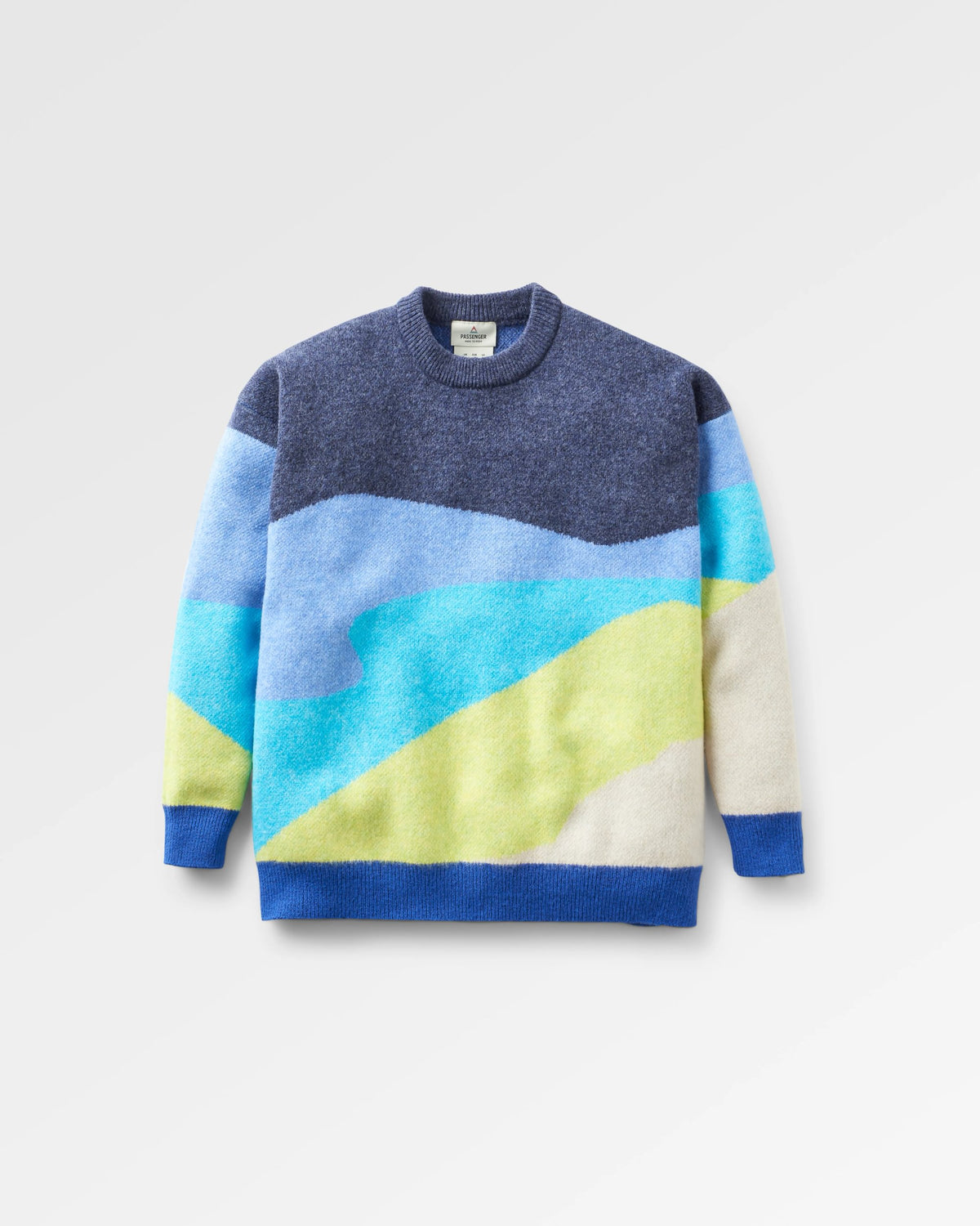 Scenic Knitted Jumper - Scenic Azure Blue - Flatlay