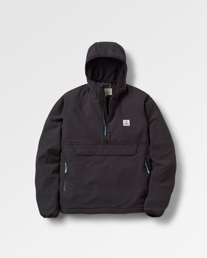 Ocean Softshell Anorak - Black - Flatlay