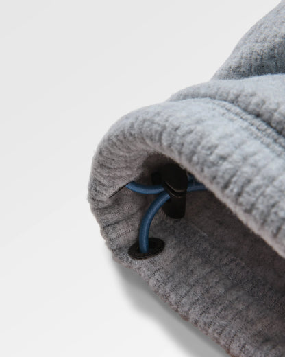 Forestscape Grid Fleece Hoodie - Grey Marl - Flatlay