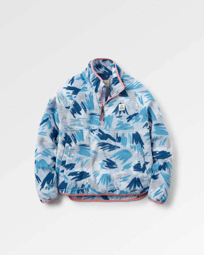 Sorrel Polar Fleece - Abstract Mountain Blue Fog - Flatlay