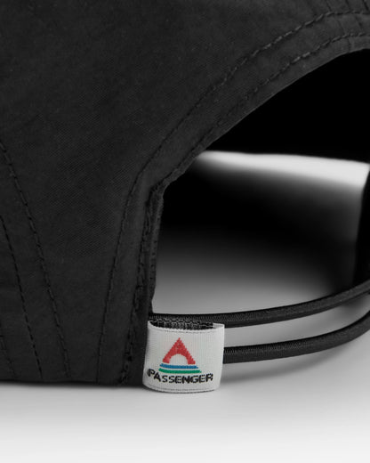 Emerge 5 Panel Trail Cap - Black - Flatlay