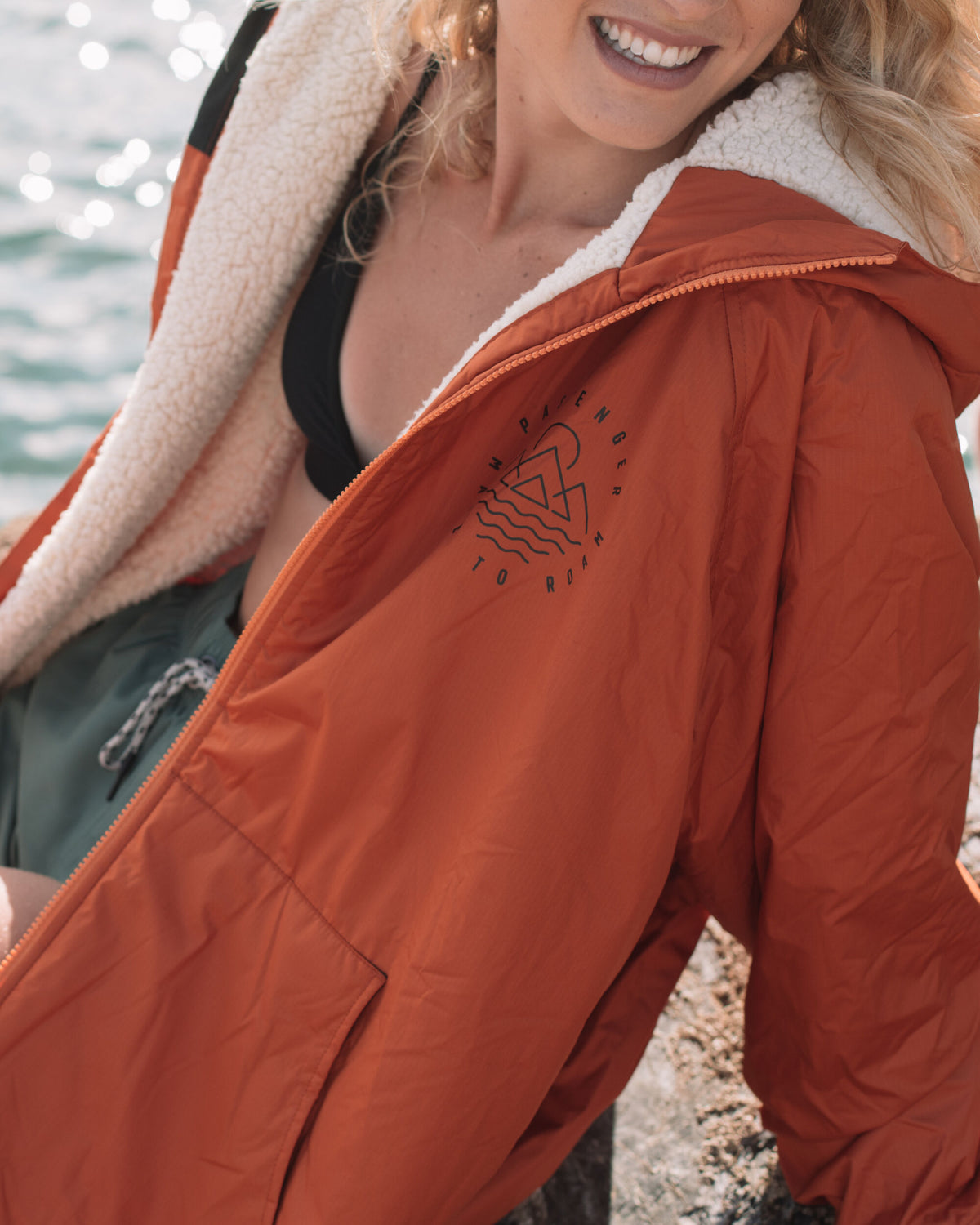 Escapism Sherpa Lined Changing Robe - Rust - Lifestyle - Female