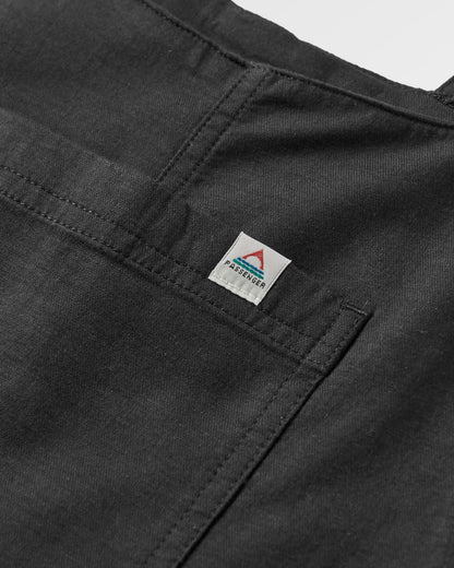 Meadows Cotton Dungarees - Black - Flatlay