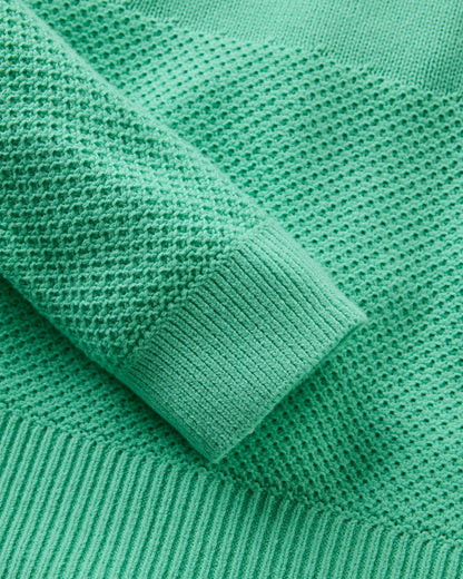 Cove Knitted Jumper - Aquamarine - Flatlay
