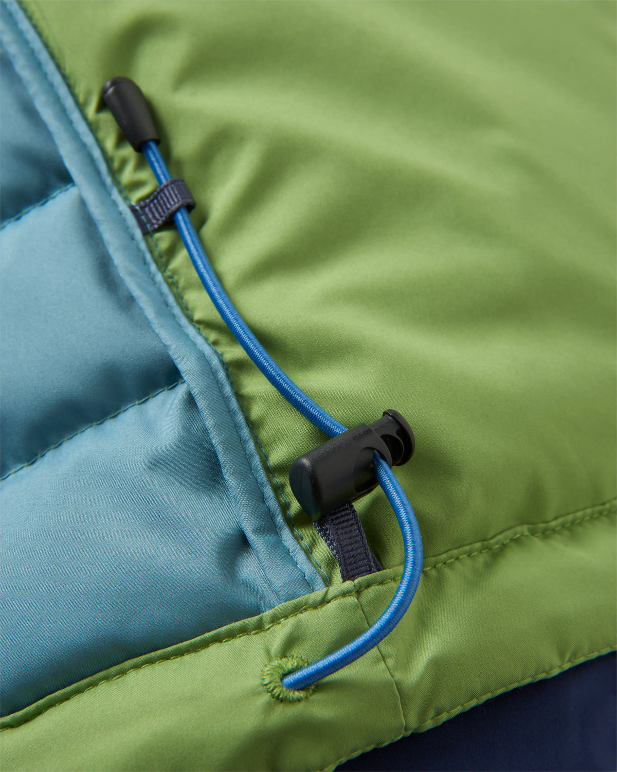 Ashland Down Jacket - Rich Navy/Pear Green - Flatlay