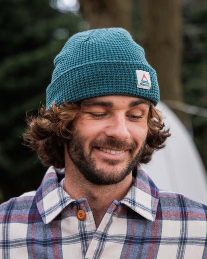 Moss Double Layer Waffle Beanie - Mediterranean - Lifestyle - Male
