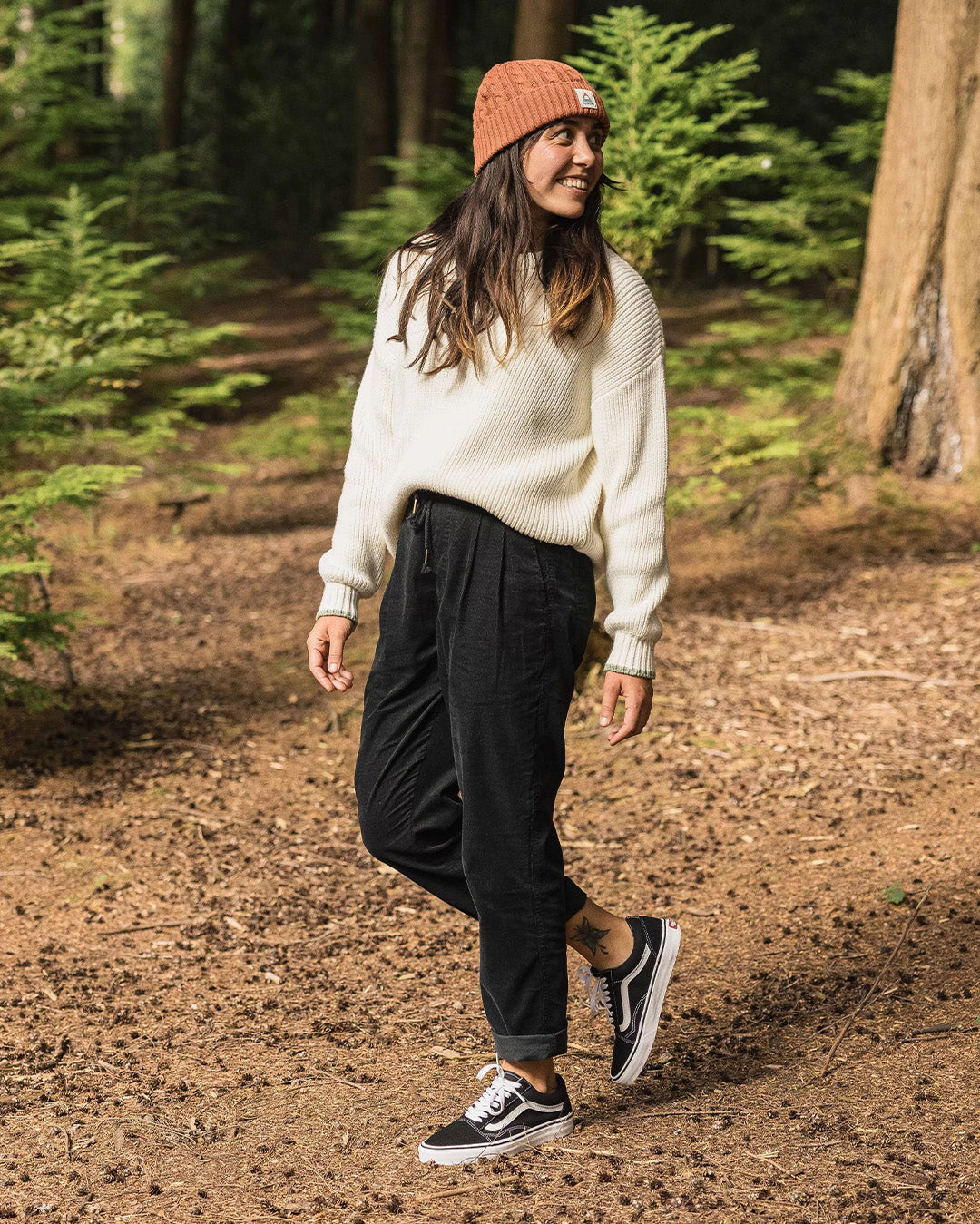 Compass Cord Trouser - Black - Lifestyle