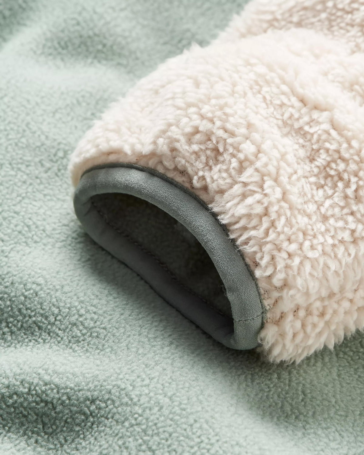 Nestling Polar-Lined Sherpa Fleece - Vintage White - Flatlay