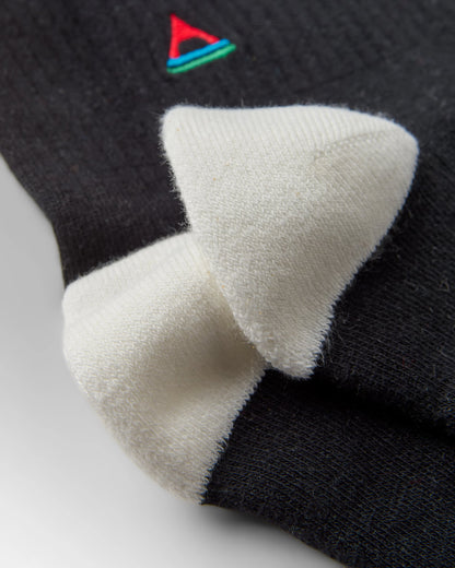 Classic Passenger Crew Socks - Black - Flatlay