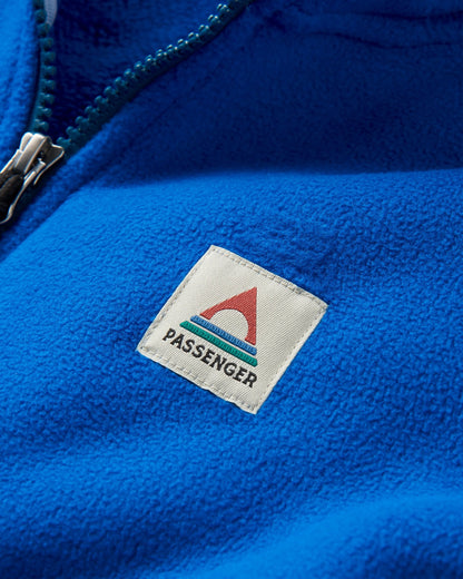 Folksy Sherpa Fleece - Azure Blue - Flatlay