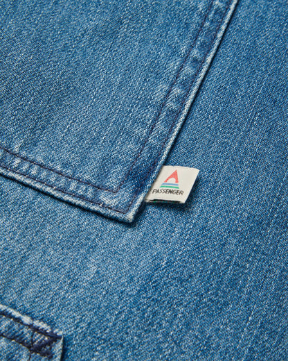 Vantage Lined Denim Jacket - Mid Wash Denim - Flatlay