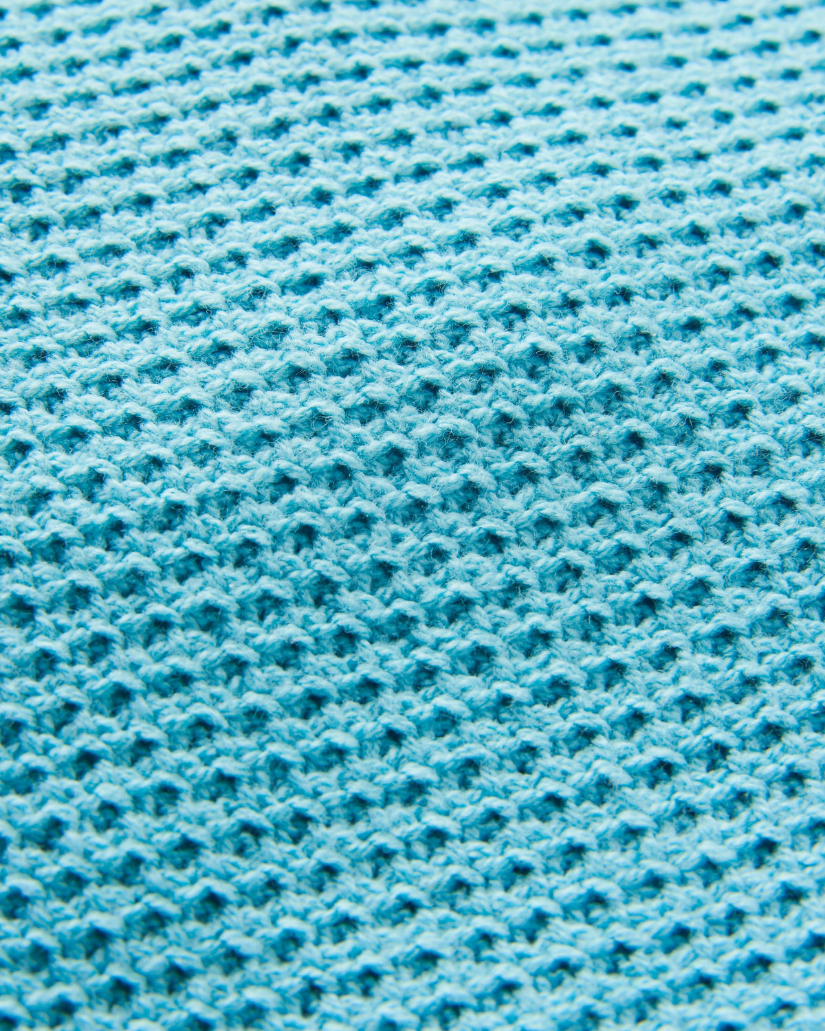 Cove Cotton Knitted Hoodie - Retro Blue  - Flatlay