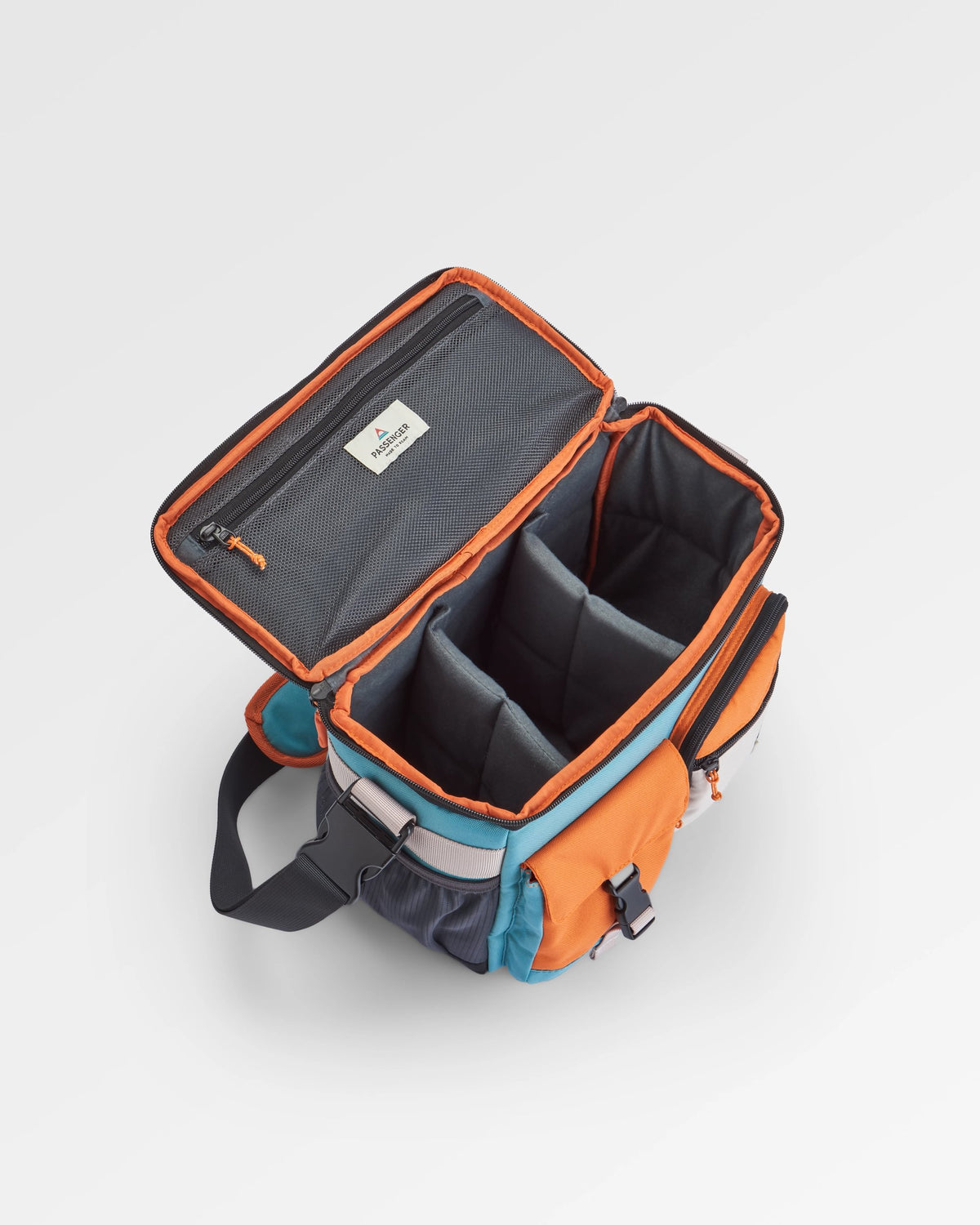 Boondocker Camera Bag - Arctic/Retro Orange - Flatlay
