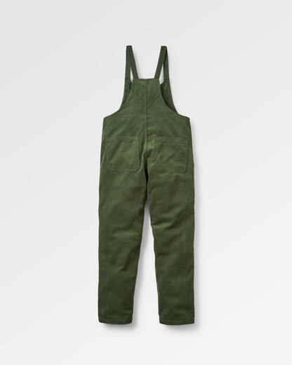 Meadows Cotton Cord Dungarees - Fir Tree - Flatlay