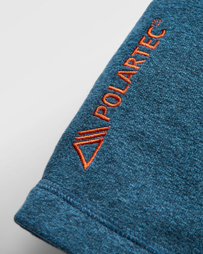 Pinegrove Polartec® Fleece Hoodie - Dark Denim Marl - Flatlay