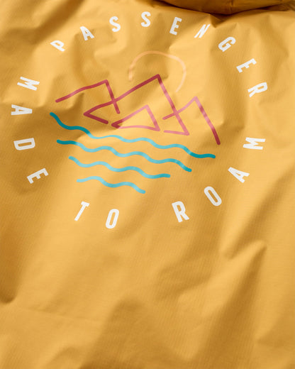 Escapism Sherpa Lined Changing Robe - Spruce Yellow - Flatlay