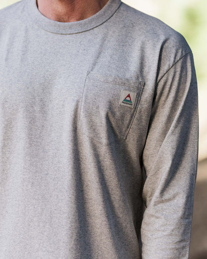 Heritage Relaxed Fit LS T-Shirt - Grey Marl - Lifestyle