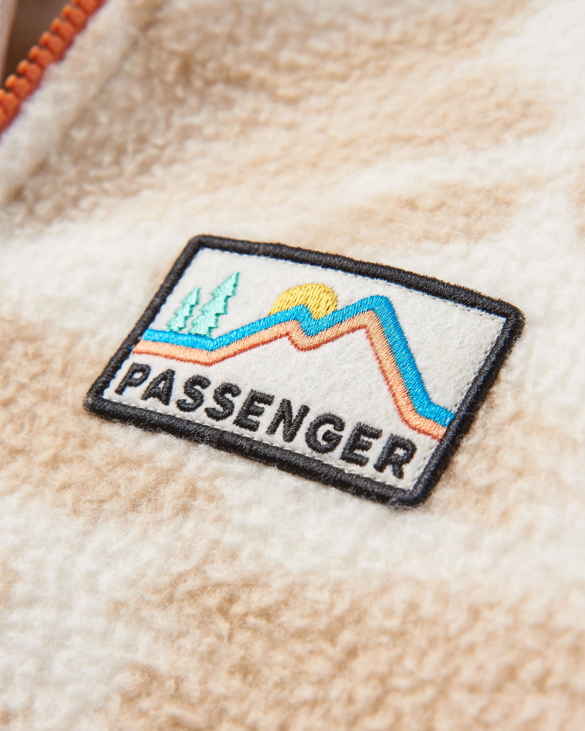 Maine 1/2 Zip Sherpa Fleece - Abstract Mountain Birch - Flatlay