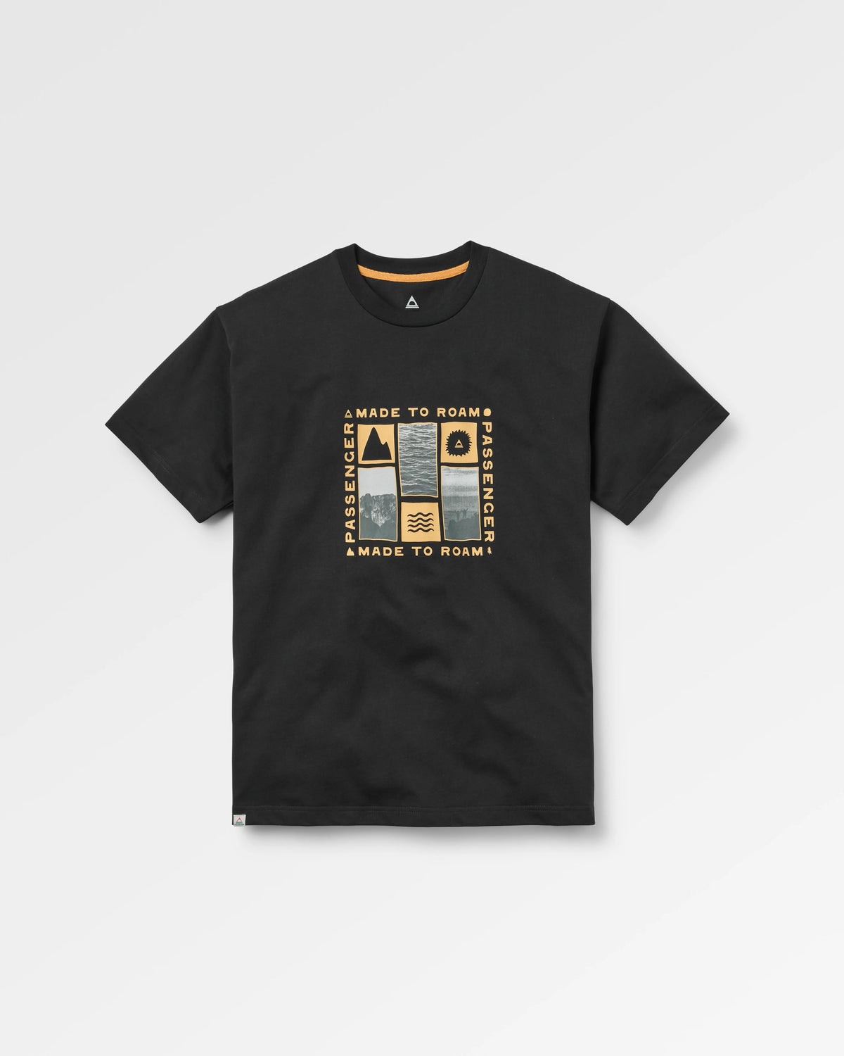 Snapshot Cotton Relaxed Fit T-Shirt - Black - Flatlay