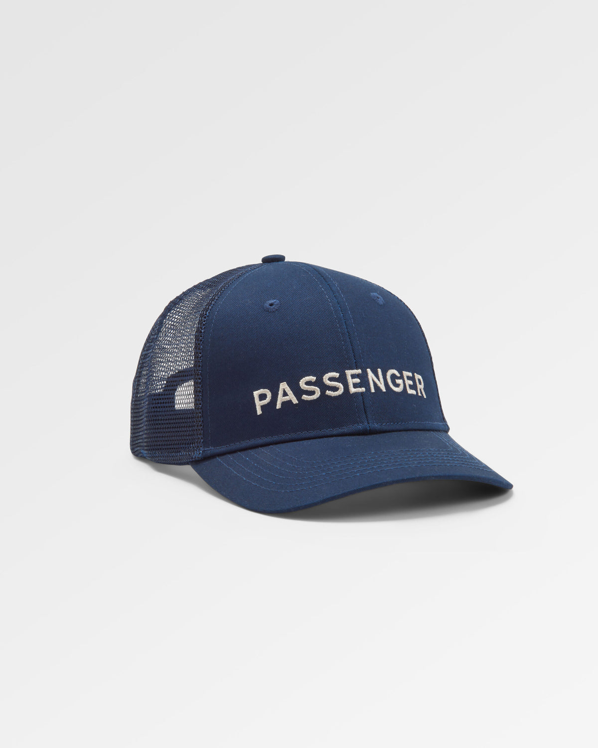 Passenger Cotton Trucker Cap - Rich Navy - Flatlay