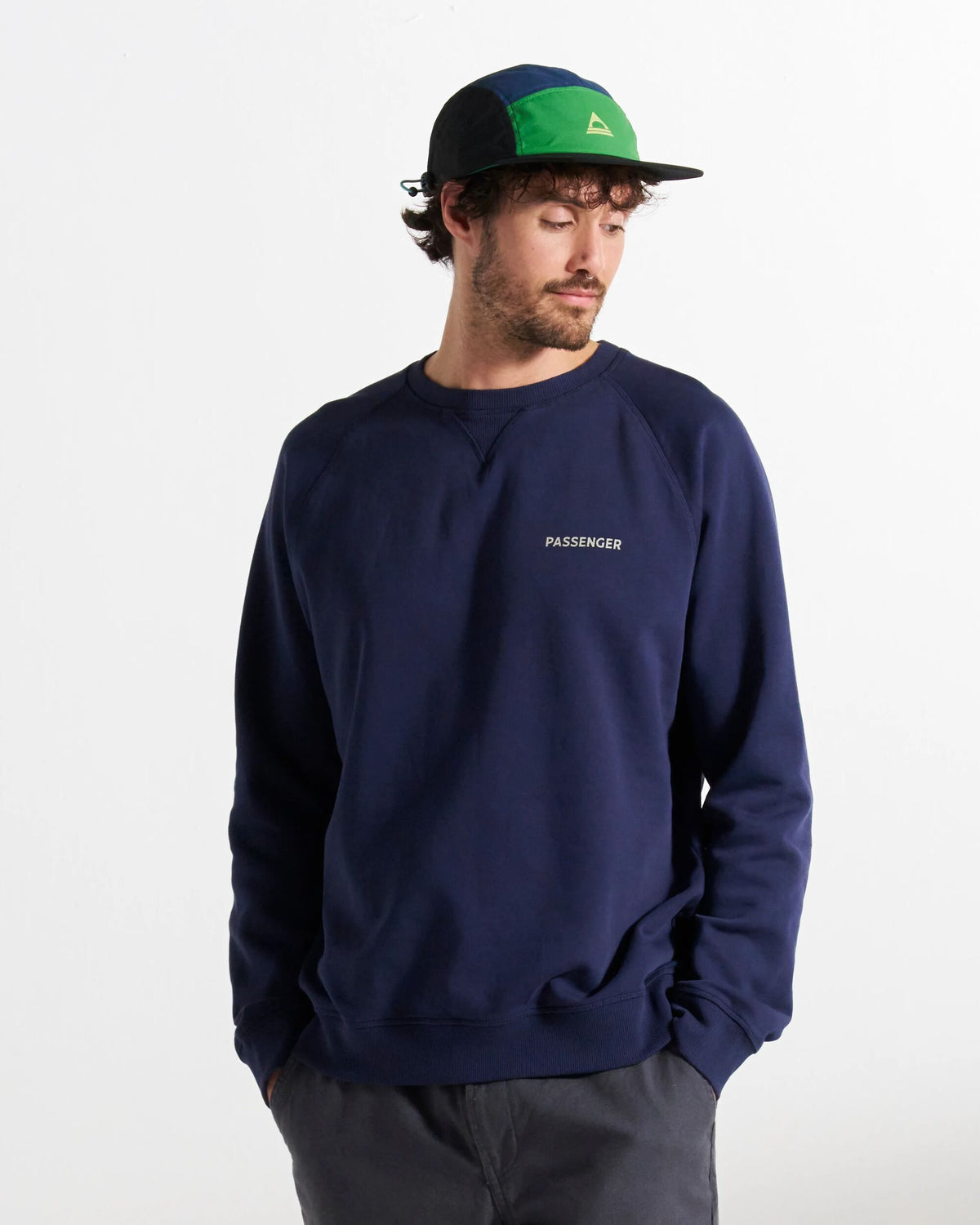Roamer Men's Sweatshirt - Rich Navy - Studio Model