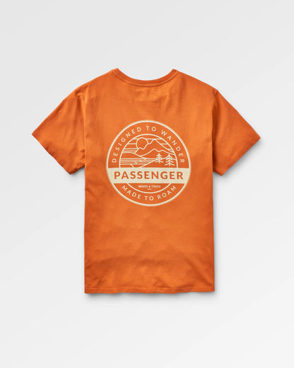 Odyssey Cotton T-Shirt - Burnt Orange - Flatlay
