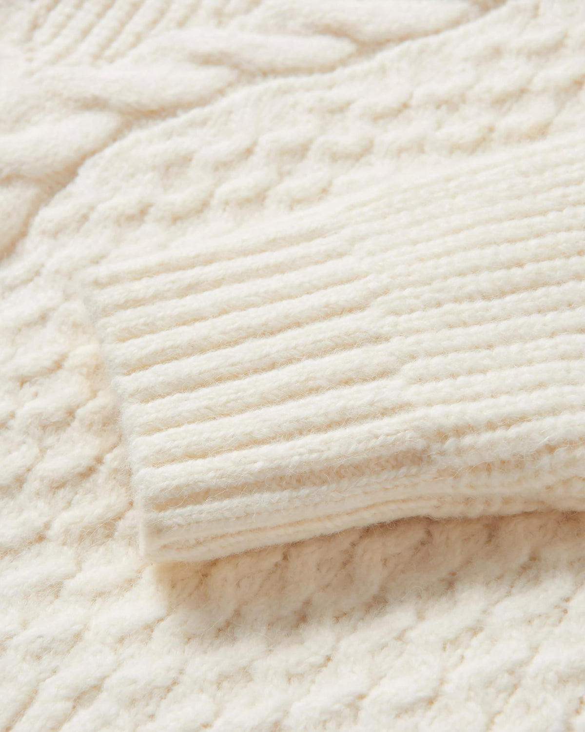 Snuggle Knitted Polo Neck - Off White - Flatlay