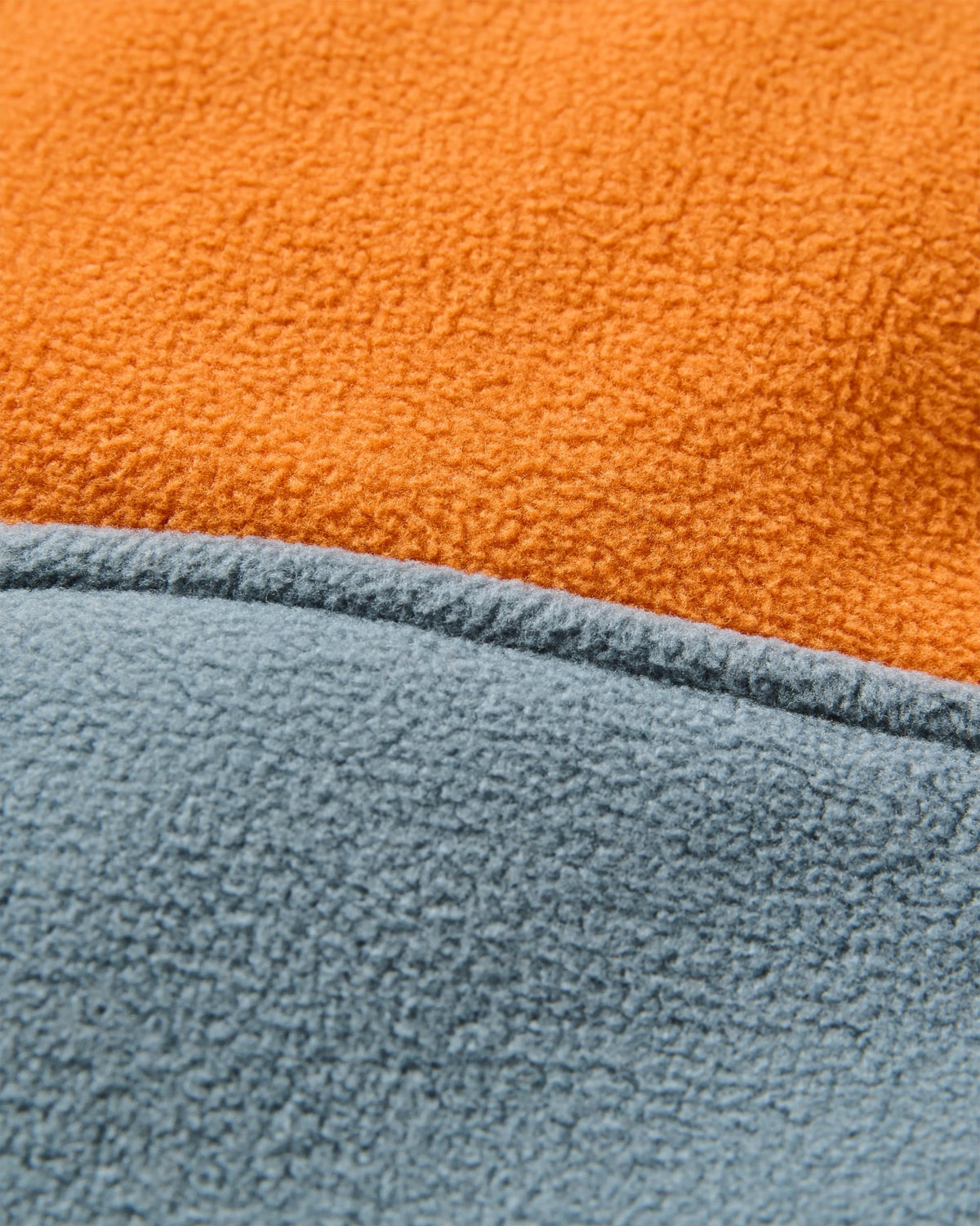 Loch Hooded Polar Fleece - Sunset Orange/Storm Grey - Flatlay