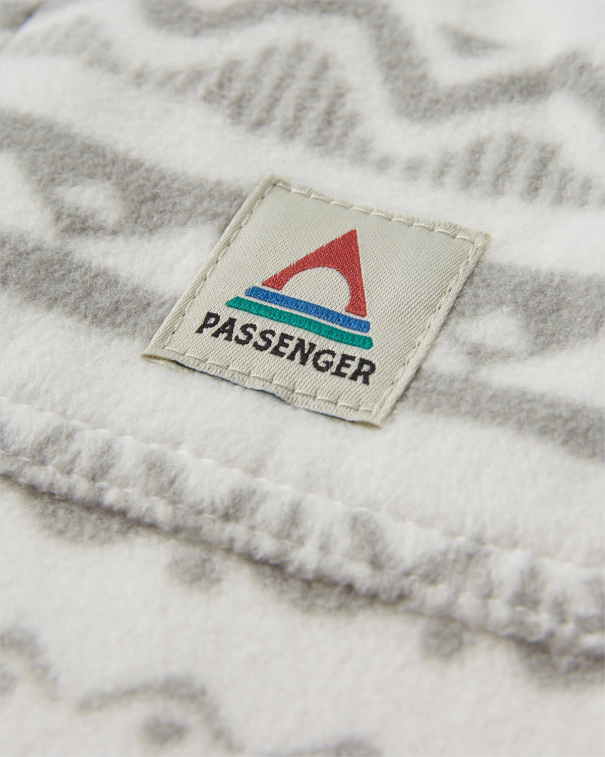East Polar Fleece Shirt - Mountain Geo Vintage White - Flatlay