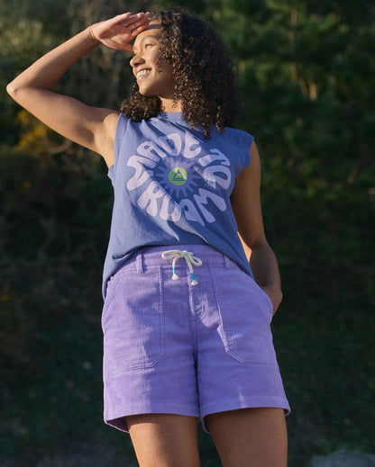 Avian Cord Short  - Retro Purple - Lifestyle