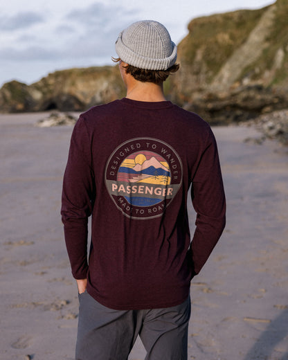 Odyssey LS T-Shirt - Wine Marl - Lifestyle - Male