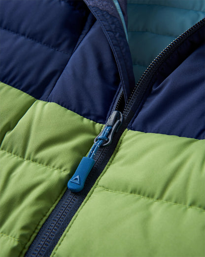Ashland Down Jacket - Rich Navy/Pear Green - Flatlay