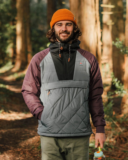Oceanic Insulated Anorak - Storm Grey/Deep Plum - Lifestyle