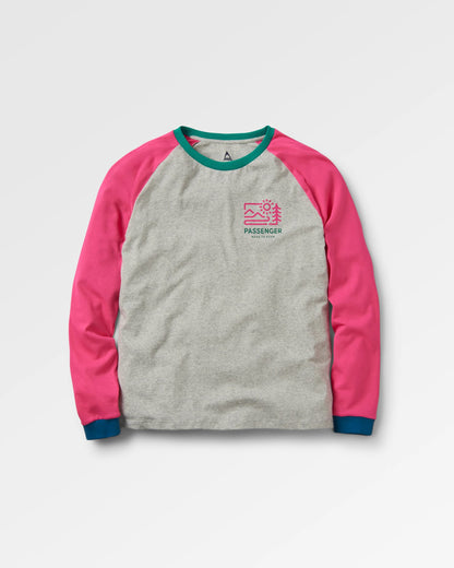 Riser LS T-Shirt - Mid Grey Marl - Flatlay